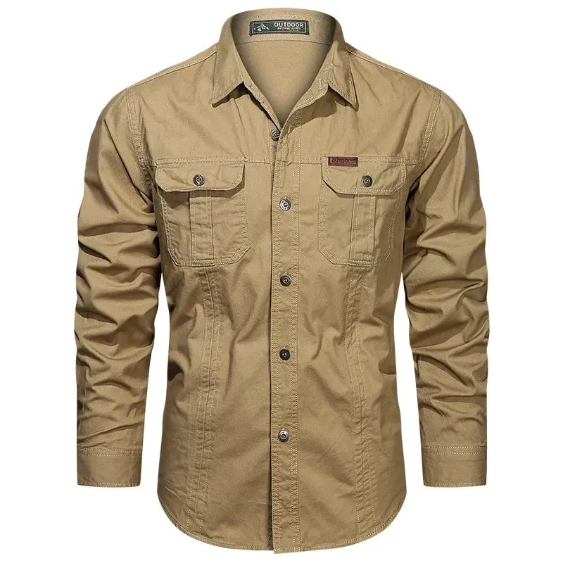 Men Long Sleeve Casual Cotton Shirts