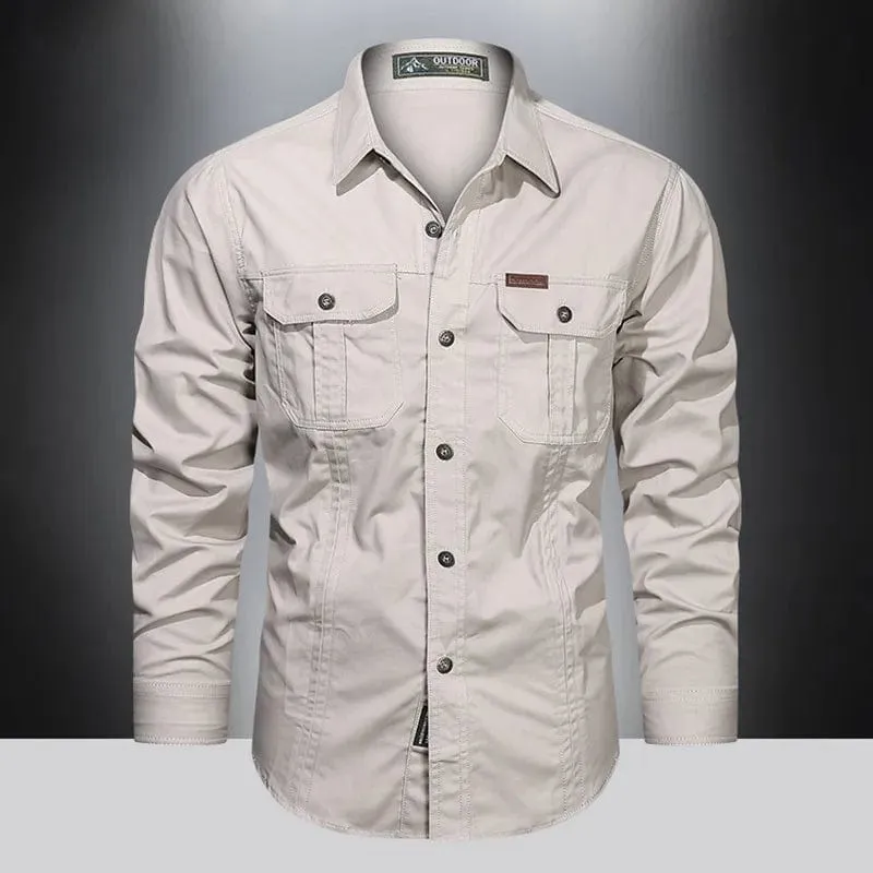 Men Long Sleeve Casual Cotton Shirts