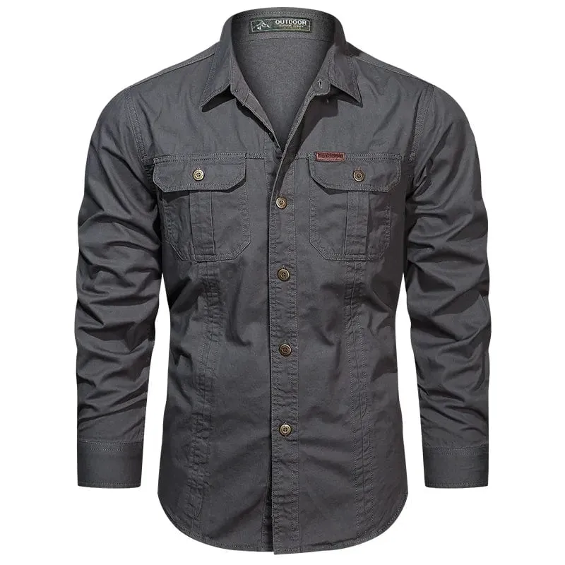 Men Long Sleeve Casual Cotton Shirts