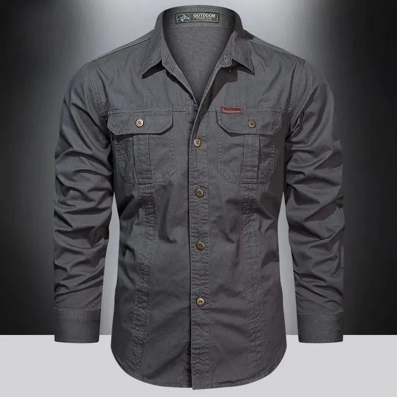 Men Long Sleeve Casual Cotton Shirts