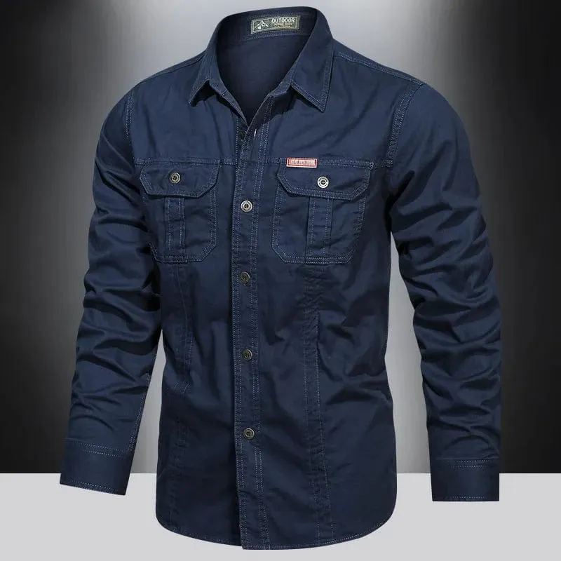 Men Long Sleeve Casual Cotton Shirts