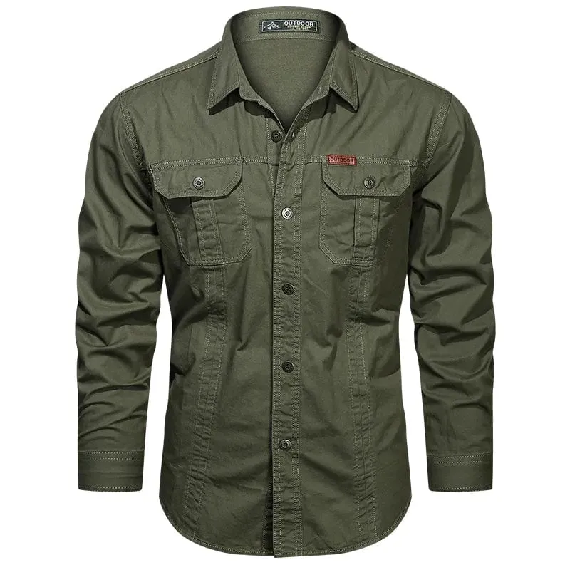 Men Long Sleeve Casual Cotton Shirts
