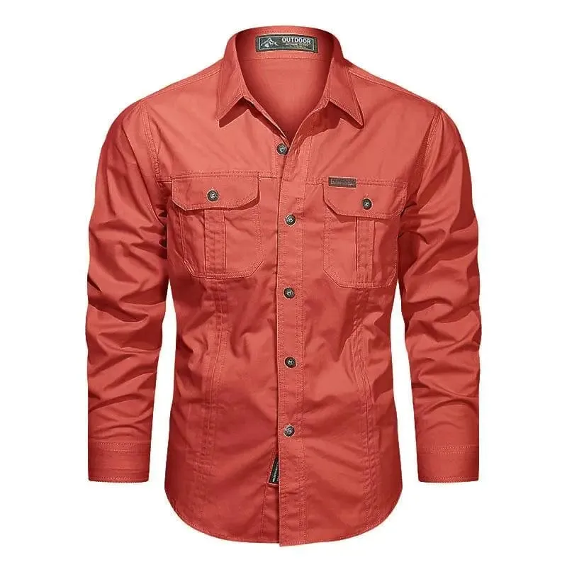 Men Long Sleeve Casual Cotton Shirts