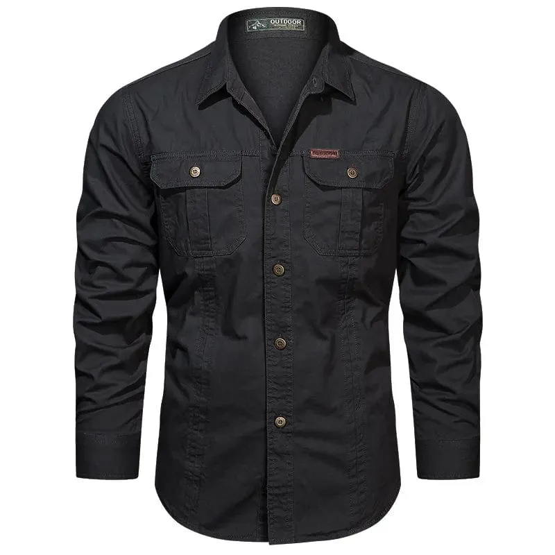 Men Long Sleeve Casual Cotton Shirts