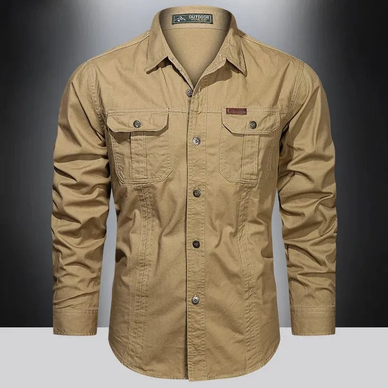 Men Long Sleeve Casual Cotton Shirts