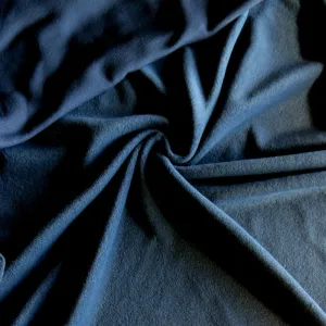 Navy Polartec Powerstretch Fleece Knit Fabric