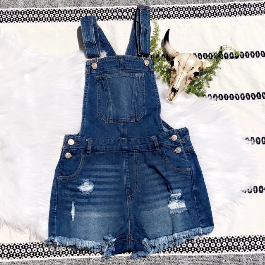 Over-all the BS Denim Short Overalls