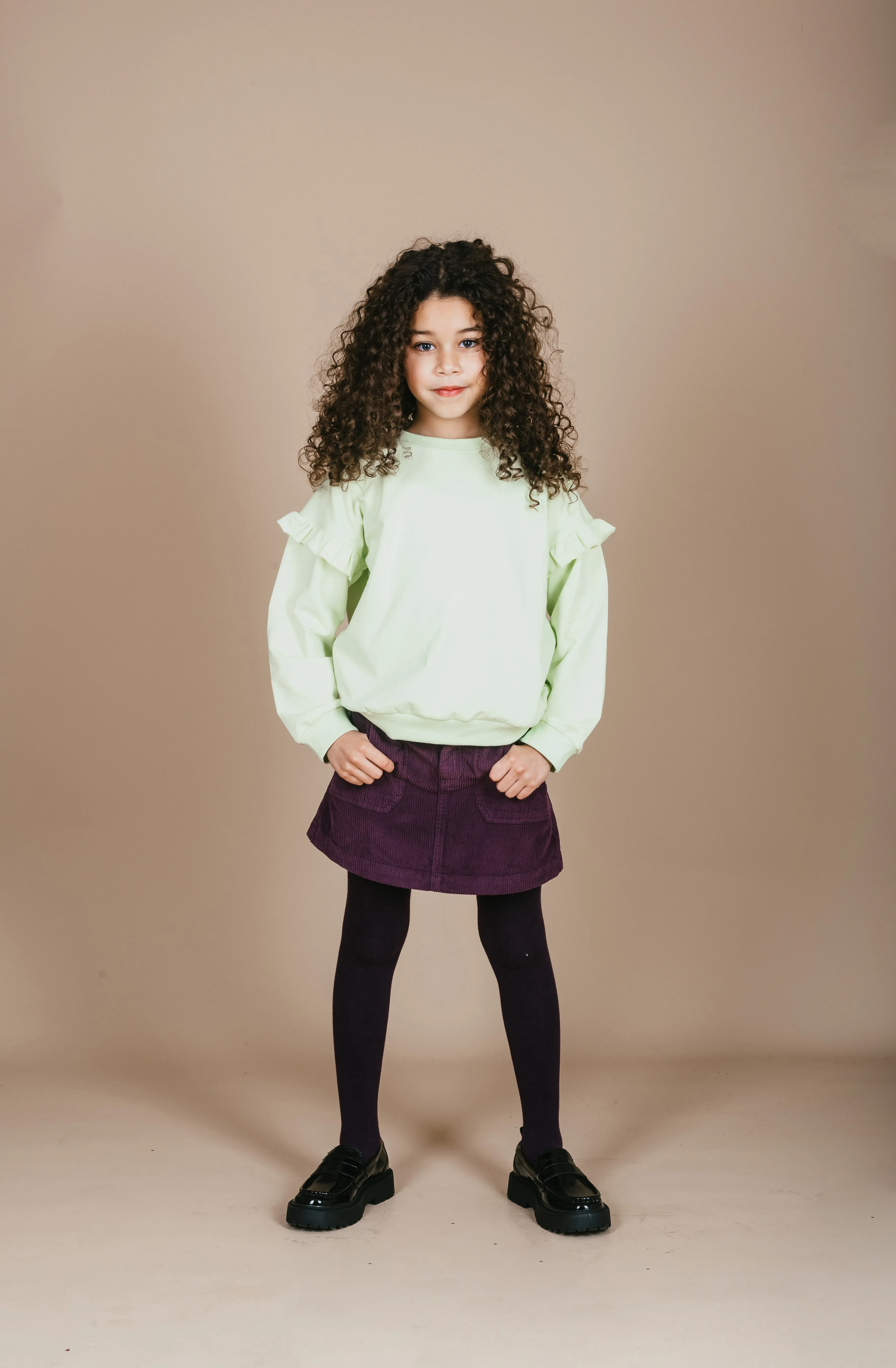 Ruffle Sweater | Shadow Lime