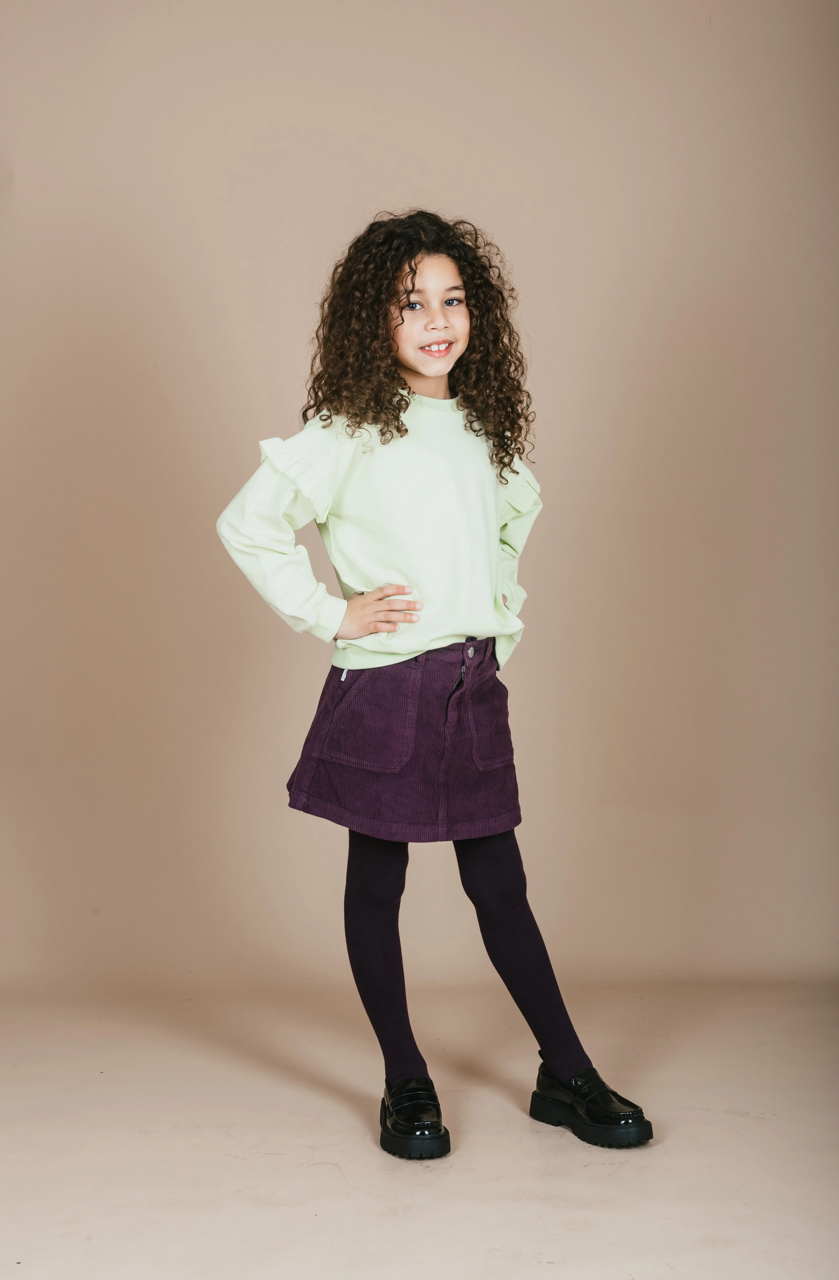 Ruffle Sweater | Shadow Lime