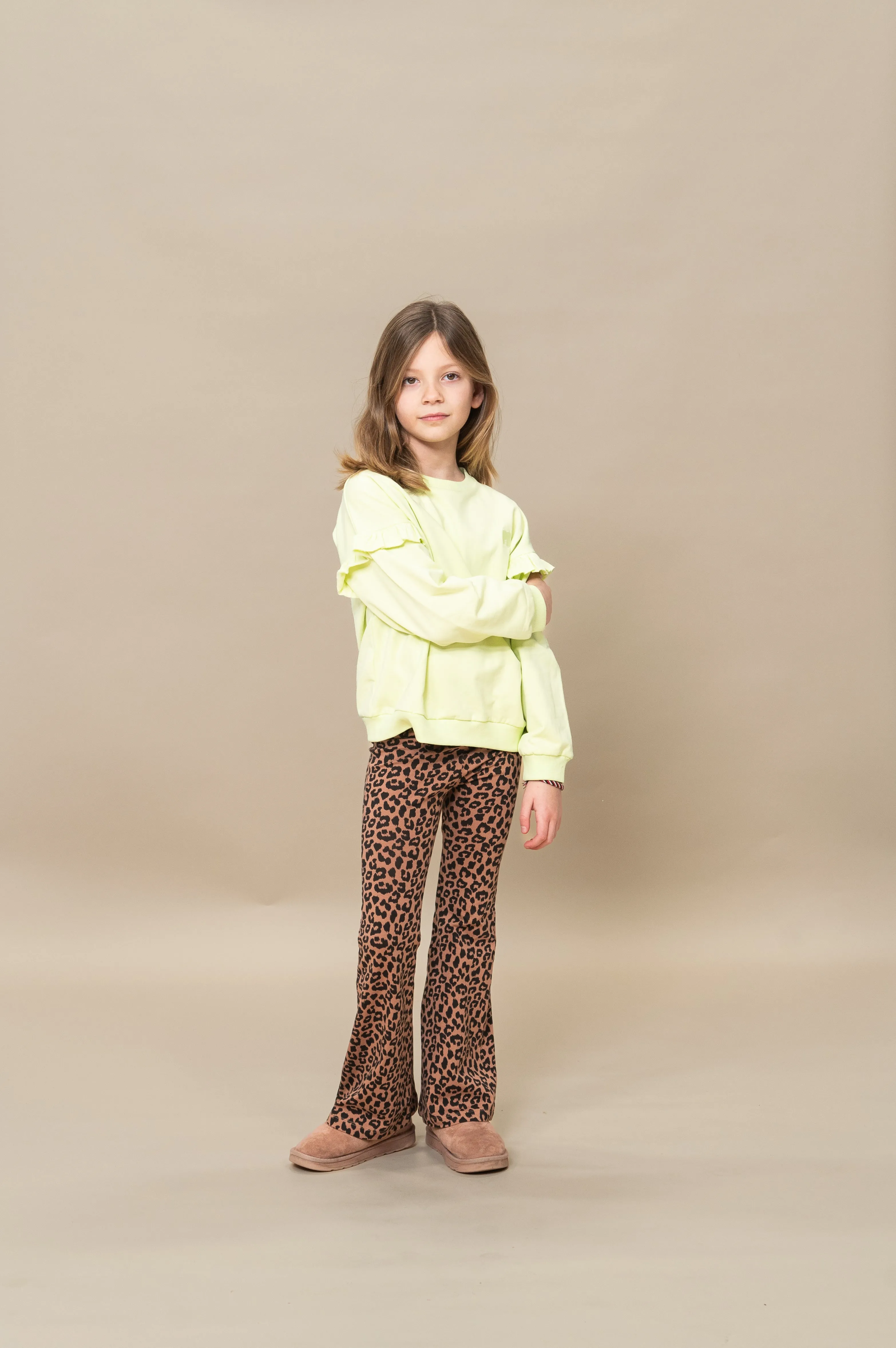 Ruffle Sweater | Shadow Lime