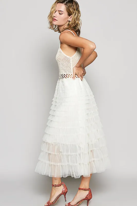 Ruffled Tulle Dress