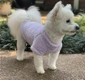 Soft Plush Dog Pullover - Lavender