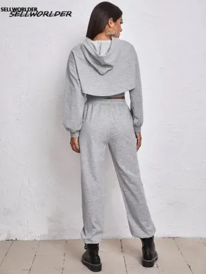 Sportswear Warm Outfits Autumn Winter Pullovers Two piece L 028075474