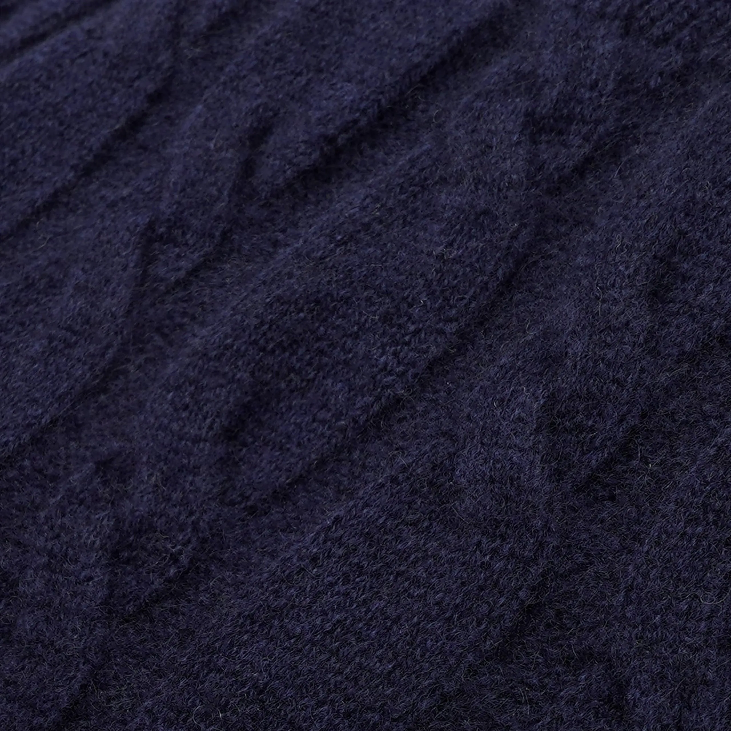 SRC Cable-knit Cashmere Trousers (Navy)