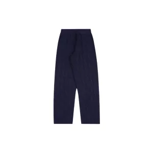 SRC Cable-knit Cashmere Trousers (Navy)