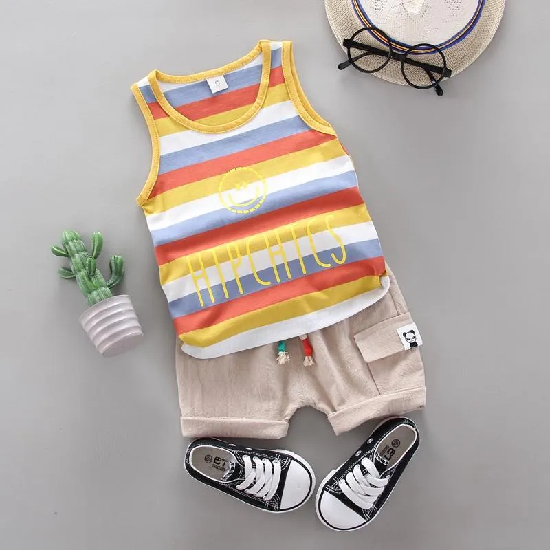 Strip Tank Top and Shorts Set