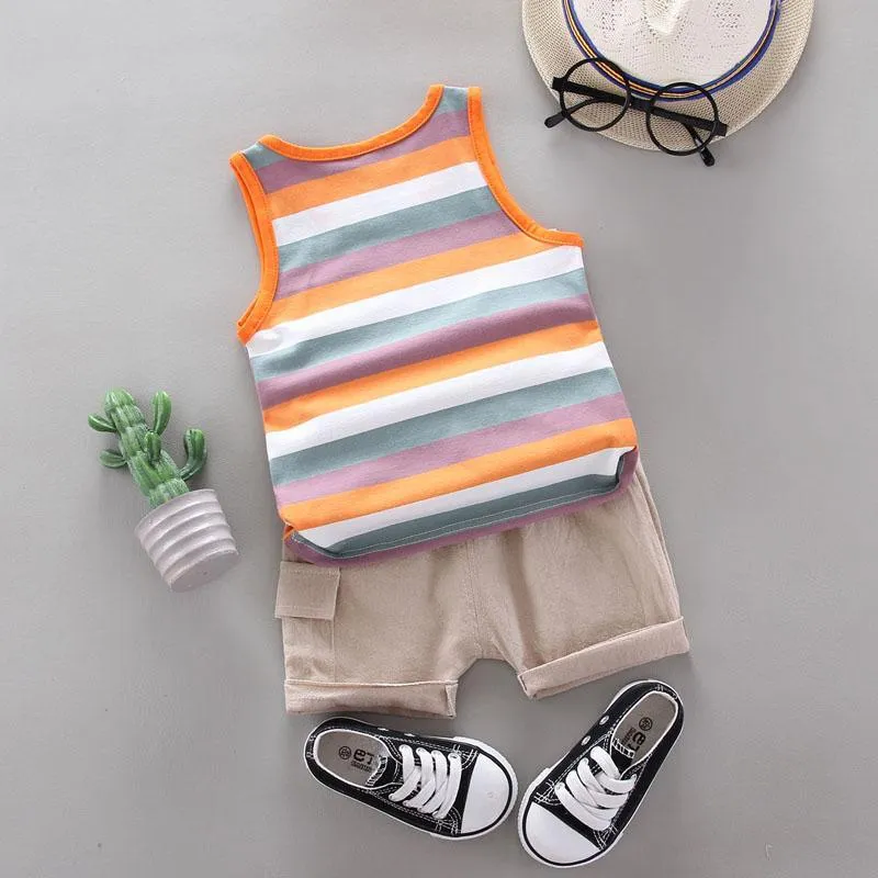 Strip Tank Top and Shorts Set