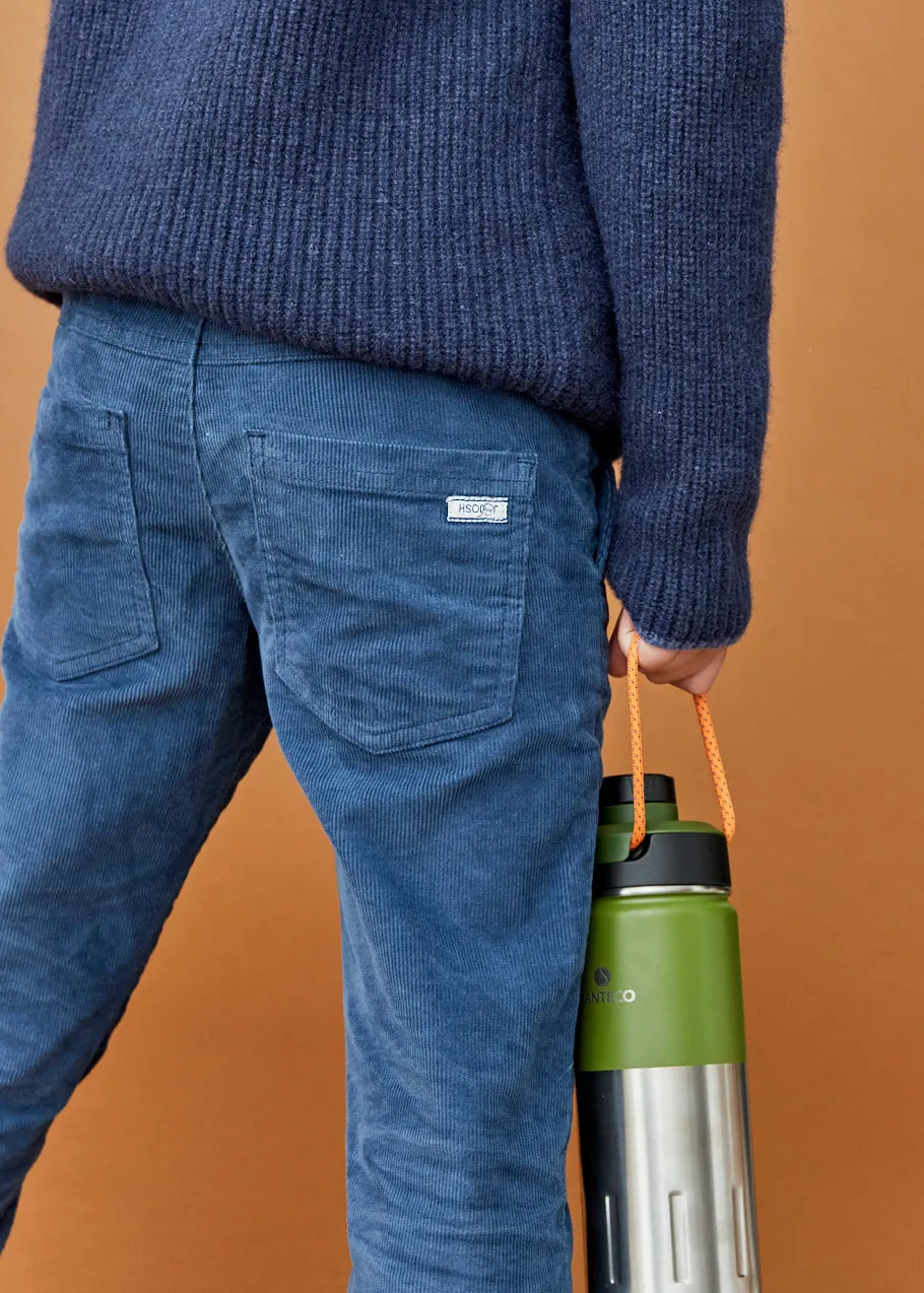 The Blue Denim Corduroy Trousers