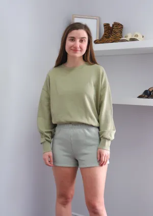 TNA Cozy Perfect Fleece Short in Mint - S
