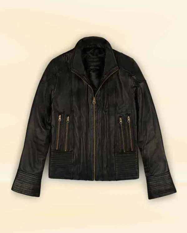 Transformers 2 Leather Jacket Worn By Megan Fox | Megan Fox Stylish Black Leather Jacket