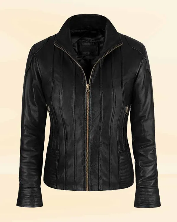 Transformers 2 Leather Jacket Worn By Megan Fox | Megan Fox Stylish Black Leather Jacket