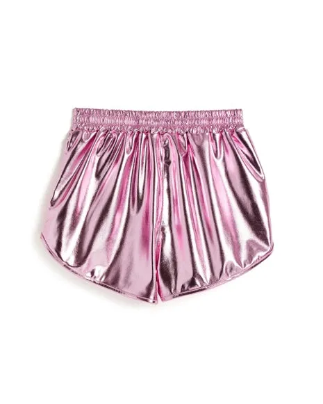 TWEEN LIGHT PINK METALLIC SHORTS
