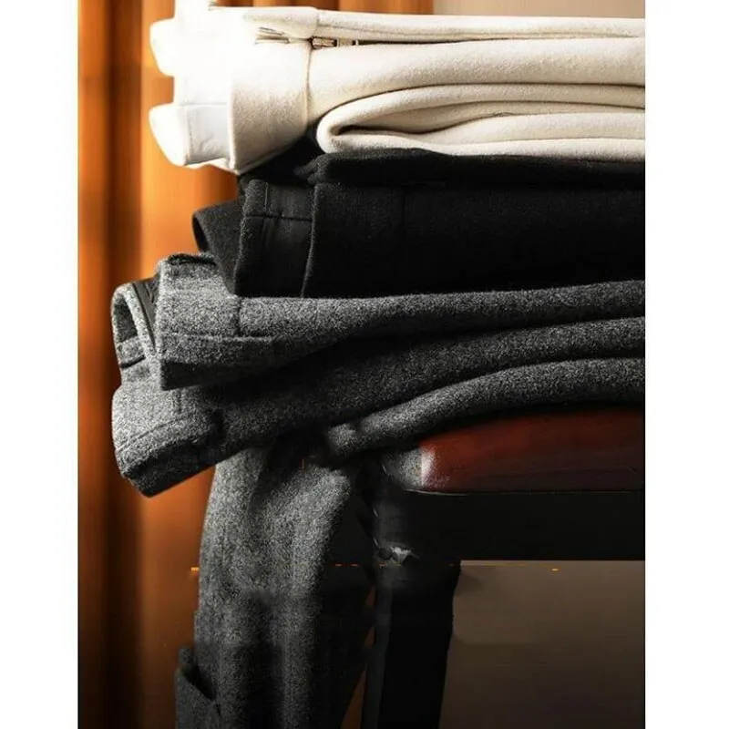 Wiaofellas Autumn Winter New Men's Suit Pants Fashion Business Casual Woolen Suit Pants Male Straight Formal Trousers  F202