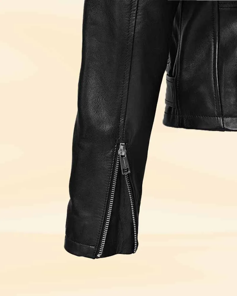 Women Black Stylish Biker Leather Jacket