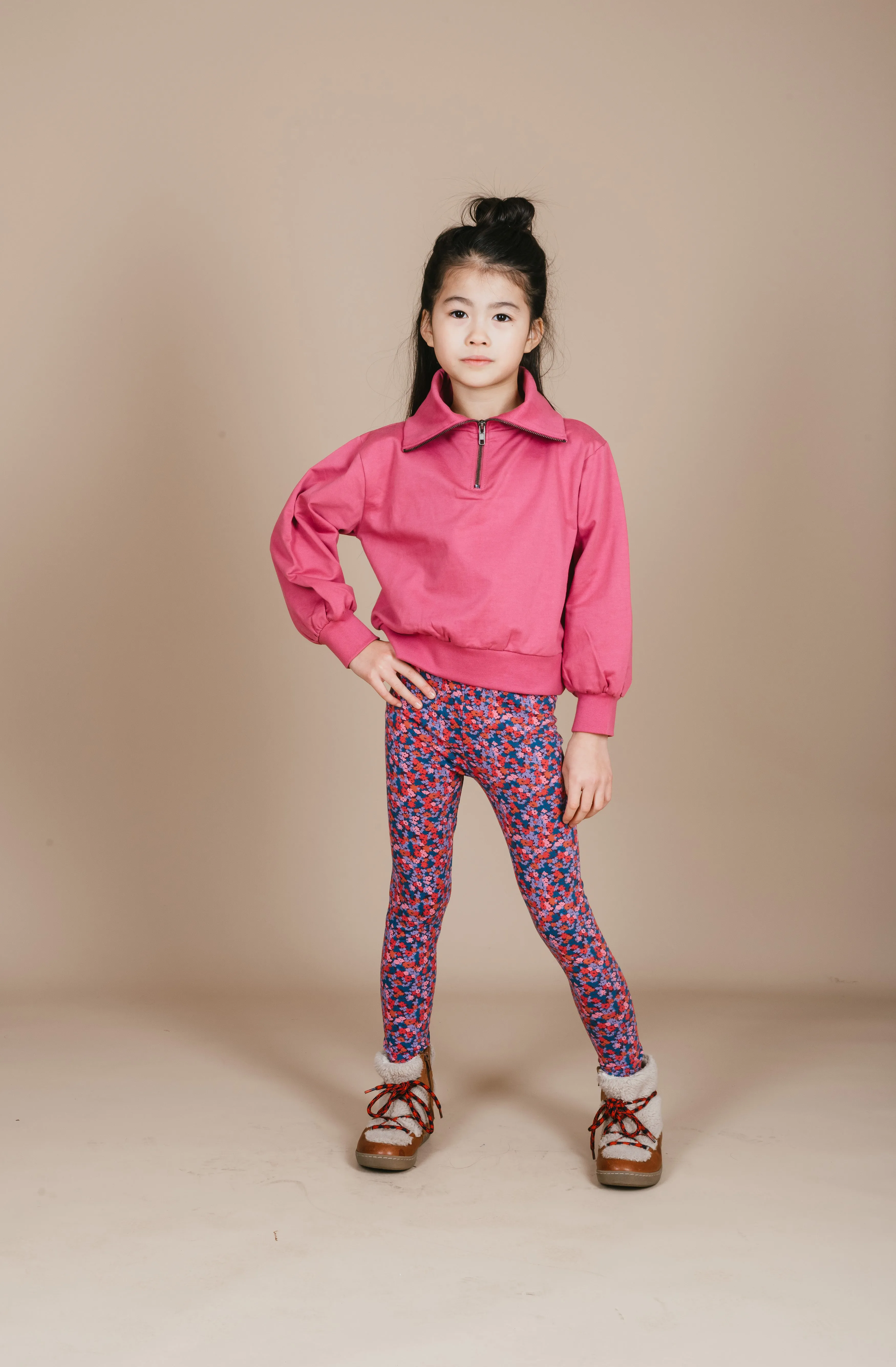 Zipper Sweater  | Red Violet