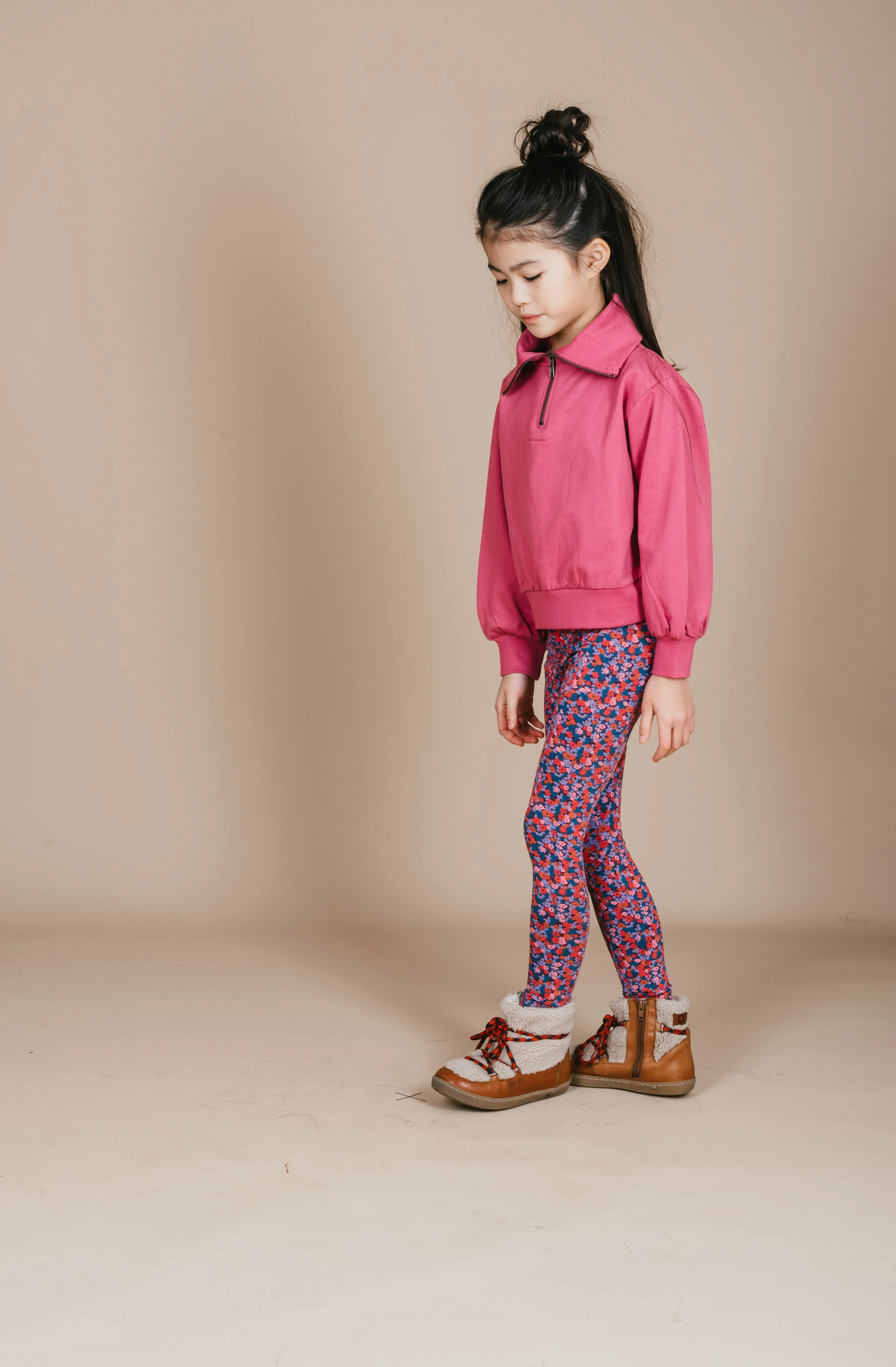 Zipper Sweater  | Red Violet